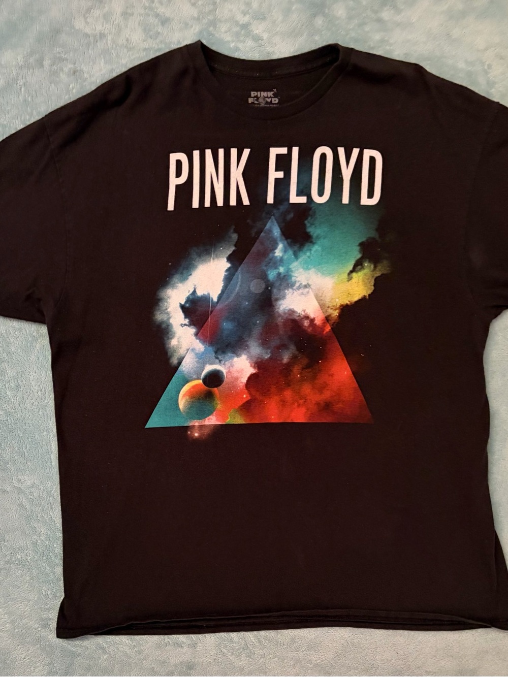 Pink Floyd Multicolor Triangle Prism Graphic T-shirt Black XL